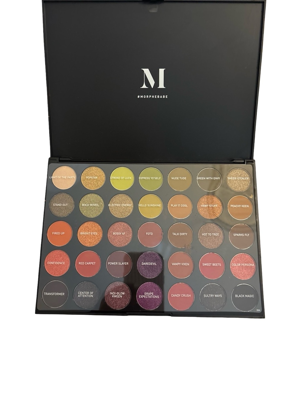 Morphe 35-Color Eyeshadow Palette — Greens, Golds, Pinks & Browns